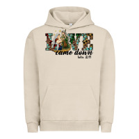 Pigment French Oak love came down holy family Urban Hoodie - RanaPortraitStore
