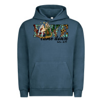 Pigment Midnight Navy love came down holy family Urban Hoodie - RanaPortraitStore