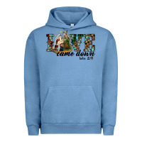 Pigment Pebble Blue love came down holy family Urban Hoodie - RanaPortraitStore