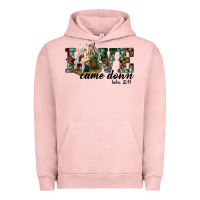 Pigment Salmon love came down holy family Urban Hoodie - RanaPortraitStore