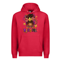 Cardinal bead me mardi gras afro messy bun Premium Hoodie - texasbilliewilder