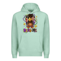 Seafoam bead me mardi gras afro messy bun Premium Hoodie - texasbilliewilder