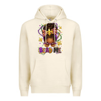 Tofu bead me mardi gras afro messy bun Premium Hoodie - texasbilliewilder