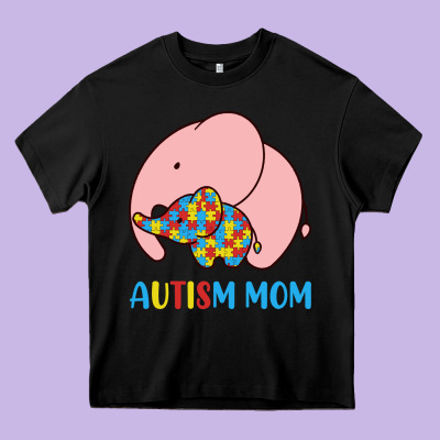 Autism Awareness Autism Mom Heavy Core Tee Designed By Cowhidedigitalart
