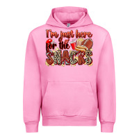 Fuchsia Pink i'm just here for the snacks american football Urban Hoodie - Zillion Design Studio