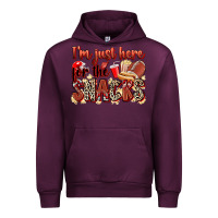 Mauve Wine i'm just here for the snacks american football Urban Hoodie - Zillion Design Studio
