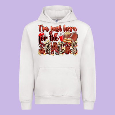 I'm Just Here For The Snacks American Football Urban Hoodie Designed By Zillion Design Studio