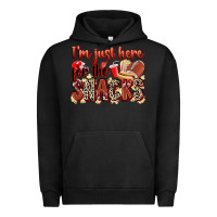 Pigment Black i'm just here for the snacks american football Urban Hoodie - Zillion Design Studio