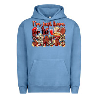Pigment Pebble Blue i'm just here for the snacks american football Urban Hoodie - Zillion Design Studio