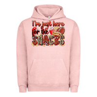 Pigment Salmon i'm just here for the snacks american football Urban Hoodie - Zillion Design Studio