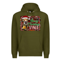 Army Green merry christmas y'all Premium Hoodie - RanaPortraitStore
