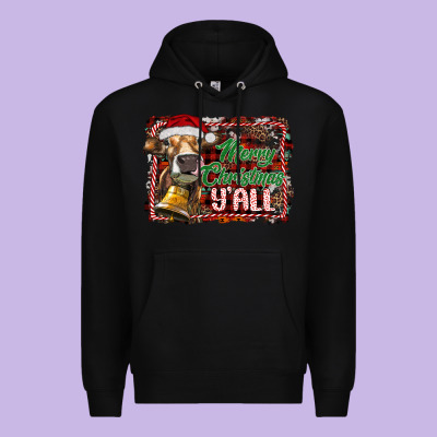 Merry Christmas Y'all Premium Hoodie Designed By Ranaportraitstore