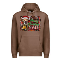 Chestnut merry christmas y'all Premium Hoodie - RanaPortraitStore