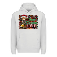 Dove Grey merry christmas y'all Premium Hoodie - RanaPortraitStore