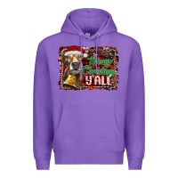 Purple merry christmas y'all Premium Hoodie - RanaPortraitStore