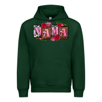 Forest Green mama with license letters mothers day Urban Hoodie - texasbilliewilder