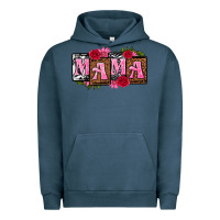 Pigment Midnight Navy mama with license letters mothers day Urban Hoodie - texasbilliewilder