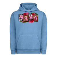 Pigment Pebble Blue mama with license letters mothers day Urban Hoodie - texasbilliewilder