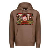 Chestnut merry christmas farm animals Premium Hoodie - RanaPortraitStore