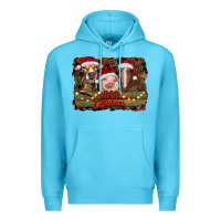 Ocean Blue merry christmas farm animals Premium Hoodie - RanaPortraitStore