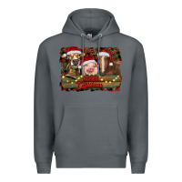 Rock merry christmas farm animals Premium Hoodie - RanaPortraitStore