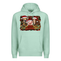 Seafoam merry christmas farm animals Premium Hoodie - RanaPortraitStore