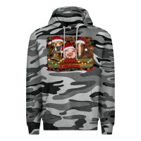 Slate Camo merry christmas farm animals Premium Hoodie - RanaPortraitStore