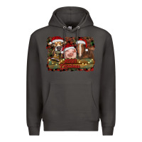 Smoke merry christmas farm animals Premium Hoodie - RanaPortraitStore