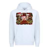 White merry christmas farm animals Premium Hoodie - RanaPortraitStore