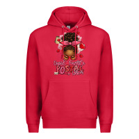 Cardinal cupid's favorite postal worker afro messy bun Premium Hoodie - texasbilliewilder