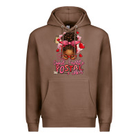 Chestnut cupid's favorite postal worker afro messy bun Premium Hoodie - texasbilliewilder