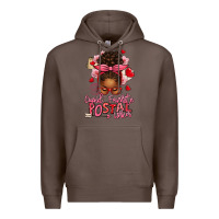 Coffee cupid's favorite postal worker afro messy bun Premium Hoodie - texasbilliewilder