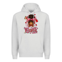 Dove Grey cupid's favorite postal worker afro messy bun Premium Hoodie - texasbilliewilder