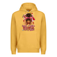 Mustard cupid's favorite postal worker afro messy bun Premium Hoodie - texasbilliewilder