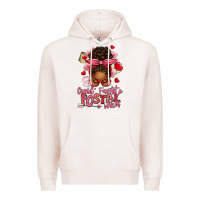 Pale Pink cupid's favorite postal worker afro messy bun Premium Hoodie - texasbilliewilder