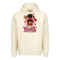 Sandshell cupid's favorite postal worker afro messy bun Premium Hoodie - texasbilliewilder