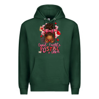 Sports Green cupid's favorite postal worker afro messy bun Premium Hoodie - texasbilliewilder