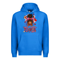 True Royal cupid's favorite postal worker afro messy bun Premium Hoodie - texasbilliewilder