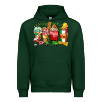 Forest Green italy coffee cups Urban Hoodie - Zillion Design Studio