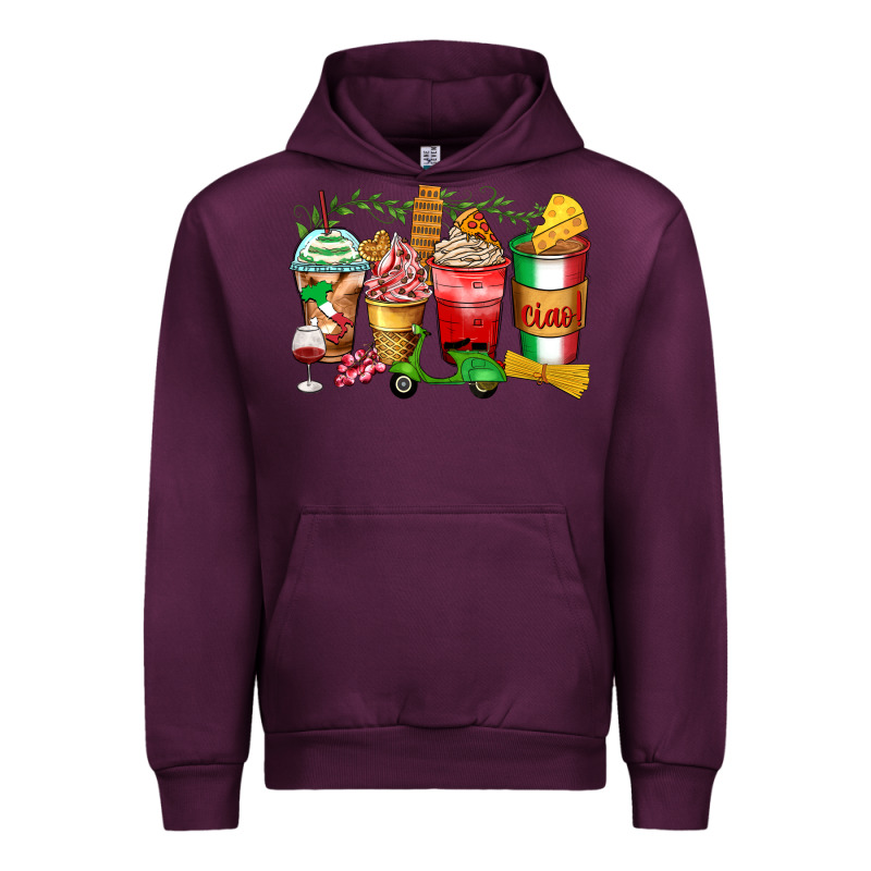 Italy Coffee Cups Urban Hoodie by Zillion Design Studio | Teevron