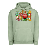 Pigment Oil Green italy coffee cups Urban Hoodie - Zillion Design Studio