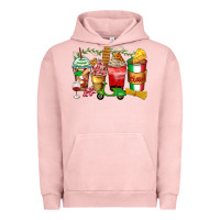Pigment Salmon italy coffee cups Urban Hoodie - Zillion Design Studio