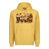 Antique Gold melanin afro coffee cups Premium Hoodie - Zillion Design Studio