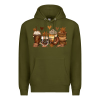 Army Green melanin afro coffee cups Premium Hoodie - Zillion Design Studio