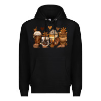 Black melanin afro coffee cups Premium Hoodie - Zillion Design Studio