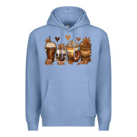 Colony Blue melanin afro coffee cups Premium Hoodie - Zillion Design Studio