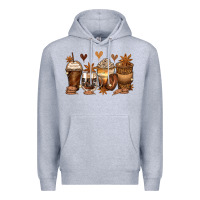 Heather Grey melanin afro coffee cups Premium Hoodie - Zillion Design Studio