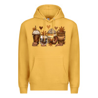 Mustard melanin afro coffee cups Premium Hoodie - Zillion Design Studio