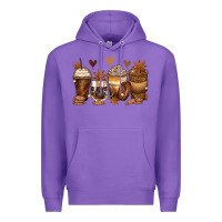 Purple melanin afro coffee cups Premium Hoodie - Zillion Design Studio