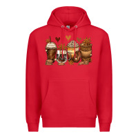 Red melanin afro coffee cups Premium Hoodie - Zillion Design Studio